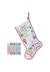 Eat Sleep Doodle Colour-in Festive Double-Sided Stocking