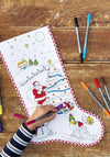 Eat Sleep Doodle Colour-in Festive Double-Sided Stocking