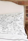 Eat Sleep Doodle World Map Pillowcase