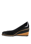 Bioeco by Arka Textured Leather Wedge Shoe, Black