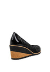 Bioeco by Arka Textured Leather Wedge Shoe, Black