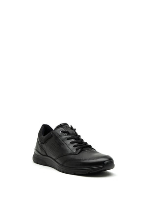 Ecco Mens Irving Leather Shoe, Black
