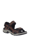 Ecco Men’s Yachtan Velcro Sandal, Brown