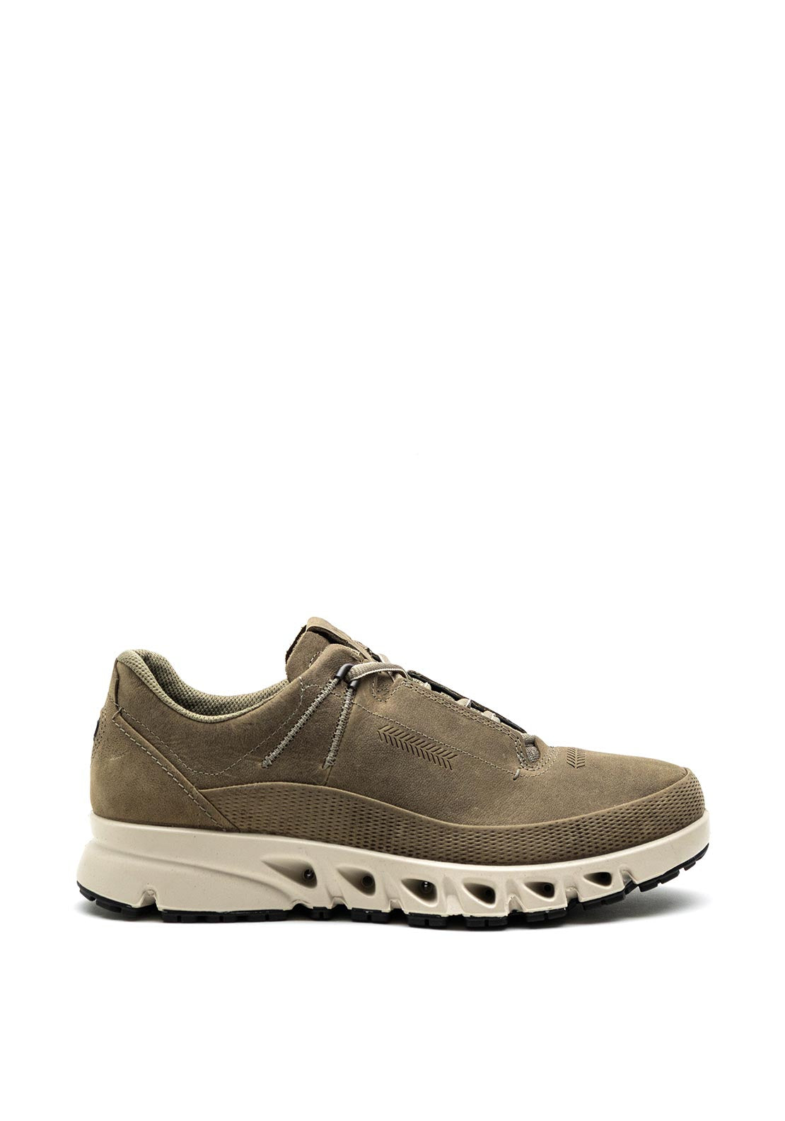 Ecco Mens Gore-Tex Leather Trainer, Khaki