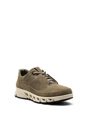 Ecco Mens Gore-Tex Leather Trainer, Khaki