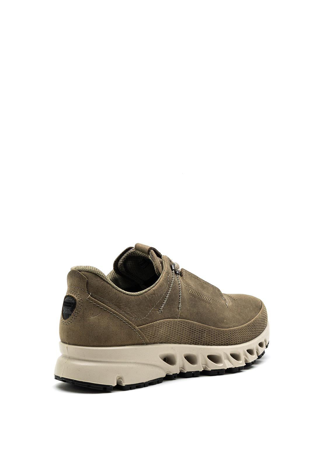 Ecco Mens Gore-Tex Leather Trainer, Khaki