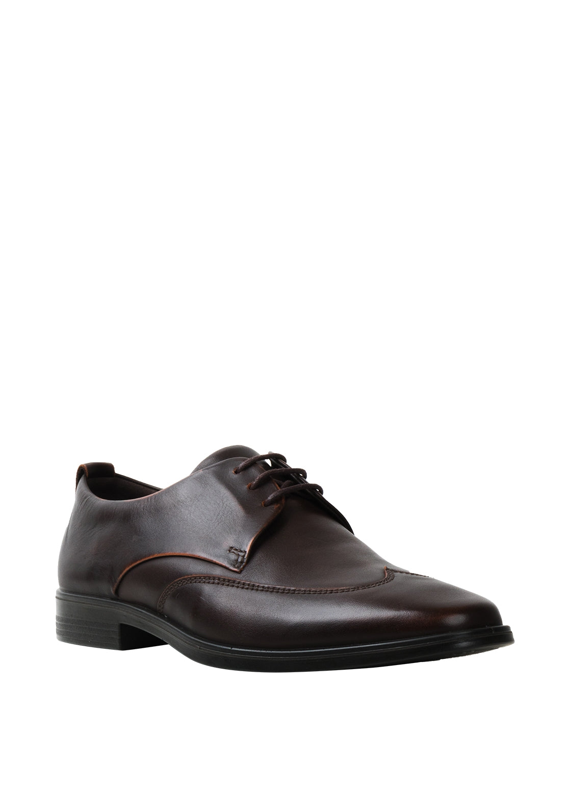 Ecco Mens Melbourne Leather Shoe, Brown