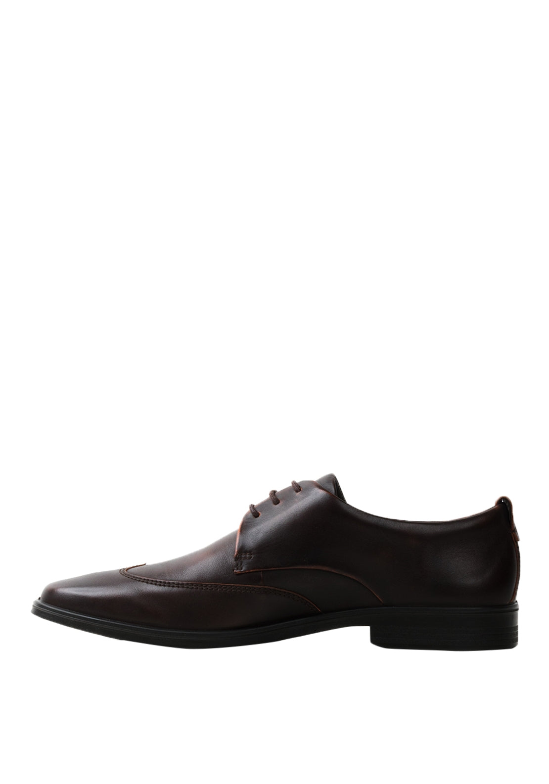 Ecco Mens Melbourne Leather Shoe, Brown