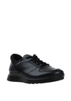 Ecco Mens Exostride Leather Waterproof Trainer, Black