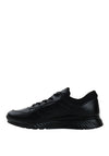 Ecco Mens Exostride Leather Waterproof Trainer, Black