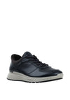 Ecco Mens Exostride Leather Trainer, Navy
