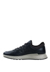 Ecco Mens Exostride Leather Trainer, Navy