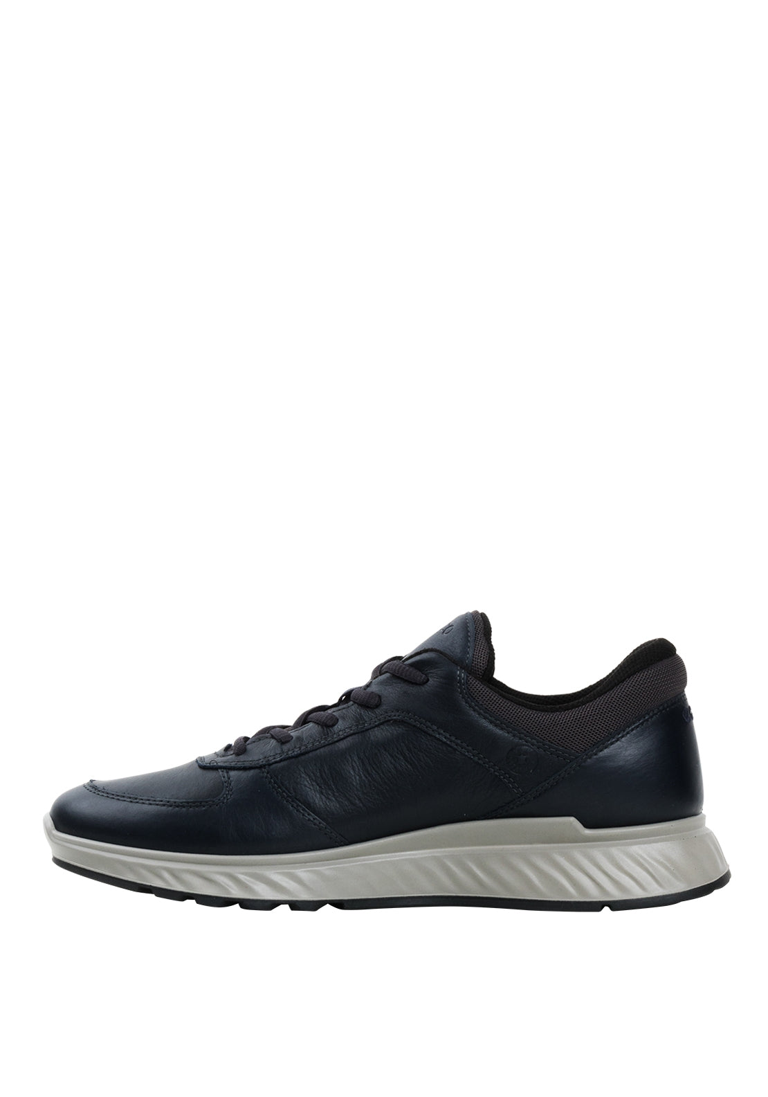 Ecco Mens Exostride Leather Trainer, Navy