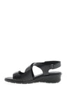 Ecco Leather Criss Cross Sandals, Black