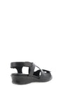Ecco Leather Criss Cross Sandals, Black