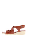Ecco Leather Criss Cross Sandals, Cognac