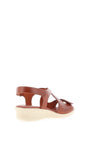 Ecco Leather Criss Cross Sandals, Cognac