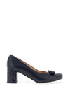 Bioeco by Arka Leather Block Heel Shoes, Navy