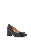 Bioeco by Arka Leather Block Heel Shoes, Navy