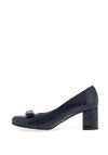 Bioeco by Arka Leather Block Heel Shoes, Navy