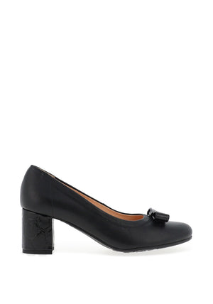Bioeco by Arka Leather Block Heel Shoes, Black