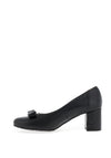 Bioeco by Arka Leather Block Heel Shoes, Black
