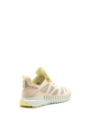 Ecco Womens Zipflex Leather & Mesh Mix Trainer, Beige