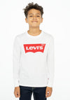 Levis Kids Logo Long Sleeve T-Shirt, White