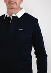 Eden Park Maillot Long Sleeve Polo Shirt, Marine