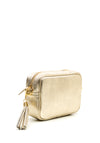 Elie Beaumont Leather Metallic Crossbody Bag, Gold