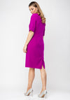 Ella Boo Wrap Panel Pencil Dress, Fuschia Purple