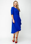 Ella Boo Frill Hem Wrap Dress, Royal Blue