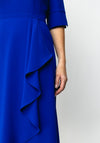 Ella Boo Frill Hem Wrap Dress, Royal Blue
