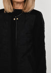 Inco Circle Quilted Short Jacket, Black