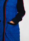 I.nco Circle Quilted Long Jacket, Royal Blue