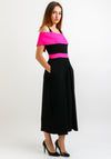 Ella Boo Bardot Culotte Jumpsuit, Black & Pink