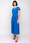 Ella Boo Wide Leg Culotte Jumpsuit, Ocean Blue