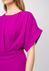 Ella Boo Drape Bodice Wide Leg Jumpsuit, Fuschia Purple