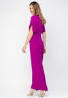 Ella Boo Drape Bodice Wide Leg Jumpsuit, Fuschia Purple