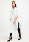 I.nco Oversized Sleeveless Shirt Dress, White