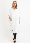 I.nco Oversized Sleeveless Shirt Dress, White