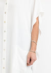 I.nco Oversized Sleeveless Shirt Dress, White