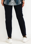 I.nco Faux Leather Front Casual Trousers, Navy
