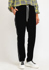 I.nco Piped Stripe Casual Trousers, Black & White