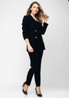 Ella Boo Double Breasted Trouser Suit, Black