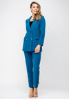 Ella Boo Double Breasted Trouser Suit, Teal Blue