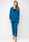Ella Boo Double Breasted Trouser Suit, Teal Blue