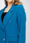 Ella Boo Double Breasted Trouser Suit, Teal Blue