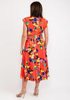 Ella Boo Abstract Floral Print Maxi Dress, Red Multi