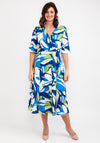 Ella Boo Bold Colour Print Maxi Dress, Blue Multi